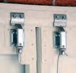 Cable operated top latches on premium door.